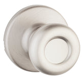Kwikset 200T 15 CP Passage Door Lockset, Knob Handle, Metal, Satin Nickel, 2-3/8 to 2-3/4 in Backset, 2-1/4 in Strike